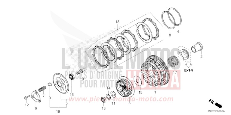 EMBRAYAGE de CB500F PEARL DUSK YELLOW (Y238) 2022