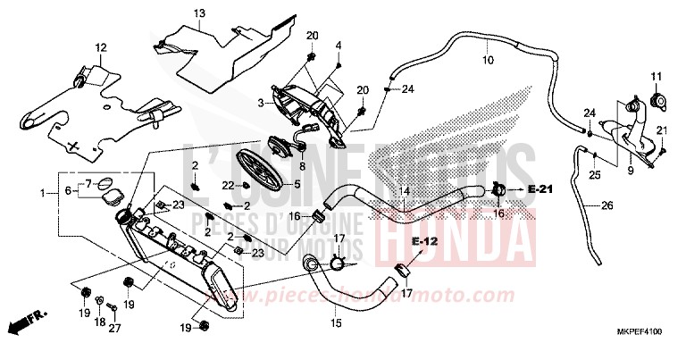 RADIATEUR de CB500F PEARL DUSK YELLOW (Y238) 2022