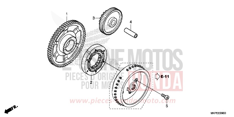 EMBRAYAGE DE DEMARRAGE de CB500F PEARL SMOKY GRAY (NHC53) de 2022
