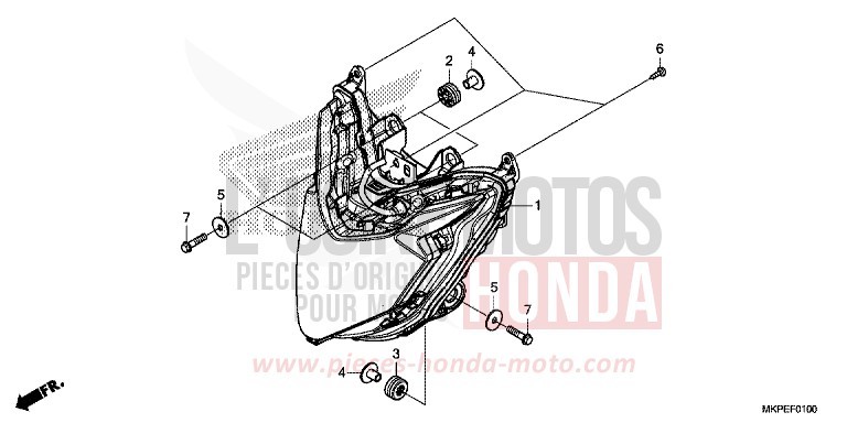 PROJECTEUR de CB500F PEARL SMOKY GRAY (NHC53) 2022