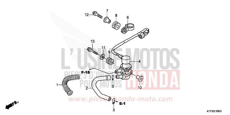 VALVE SOLENOIDE de SH125 PEARL NIGHTSTAR BLACK (NHA84) 2011
