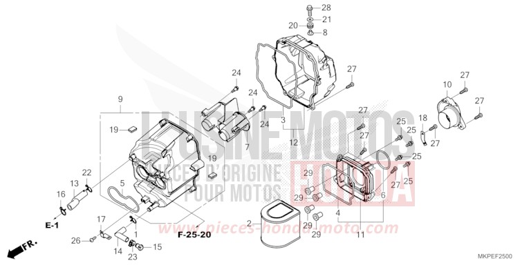 FILTRE A AIR de CB500F PEARL SMOKY GRAY (NHC53) 2022