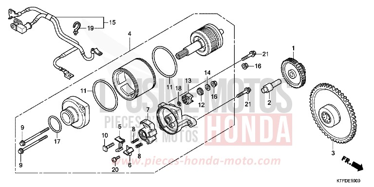 MOTEUR DE DEMARRAGE de SH125 QUASAR SILVER METALLIC (NHA48) 2011
