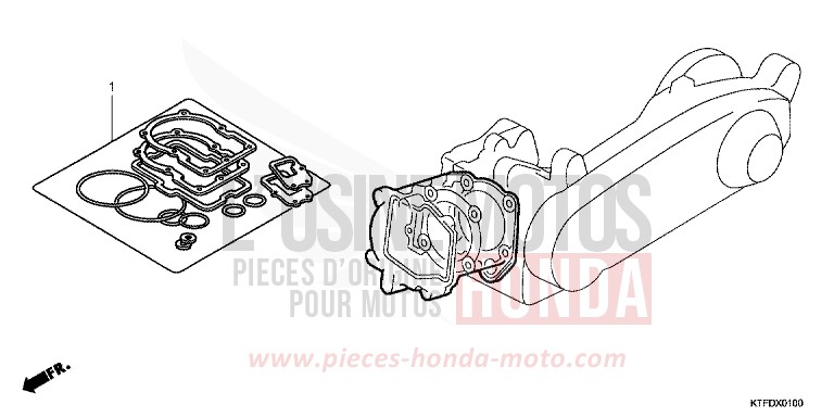 TROUSSE DE JOINT A de SH125 QUASAR SILVER METALLIC (NHA48) 2011