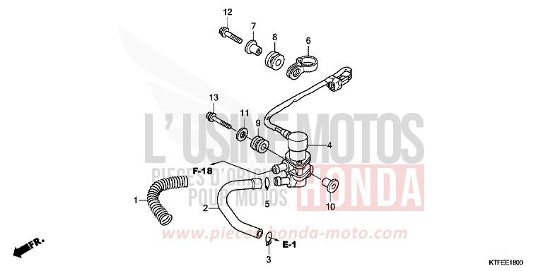 VALVE SOLENOIDE de SH125 CHAMPAGNE BRONZE METALLIC (YR287) 2012