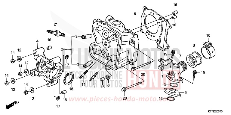 CULASSE de SH125 PEARL COOL WHITE (NHA16) 2012