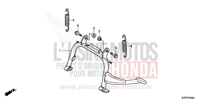 BEQUILLE de SH125 PEARL SIENA RED (R320) 2012