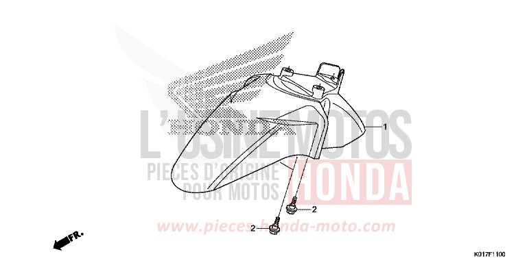 AILE AVANT de SH125 PEARL SIENA RED (R320) de 2013