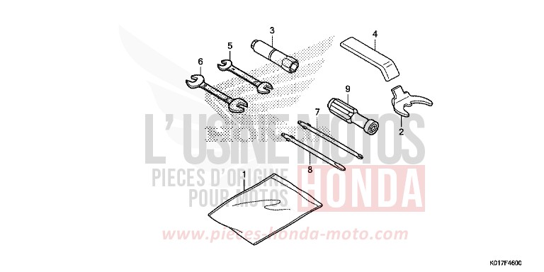 OUTIL de SH125 PEARL SIENA RED (R320) de 2013