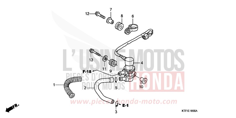 VALVE SOLENOIDE de SH125 MAT CYNOS GRAY METALLIC (NH312) 2010