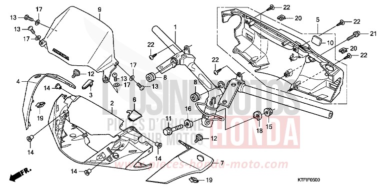 TUYAU DE GUIDON/REVETEMENT DE GUIDON de SH125 MAT CYNOS GRAY METALLIC (NH312) 2010
