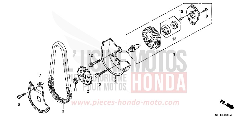 POMPE A HUILE de SH125 PEARL COOL WHITE (NHA16) 2011