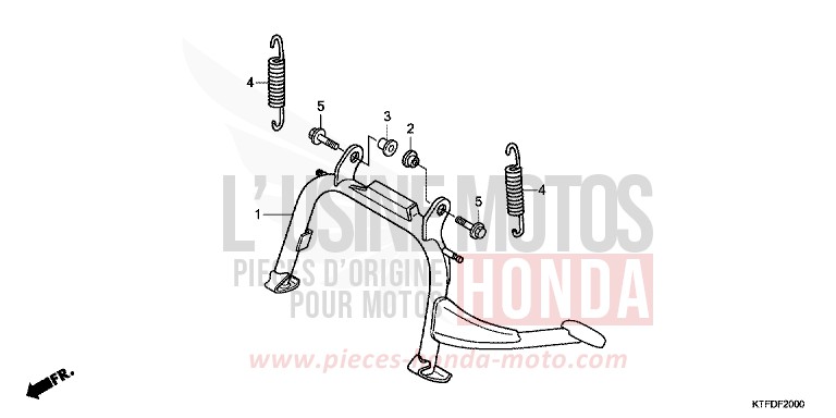 BEQUILLE de SH125 PEARL COOL WHITE (NHA16) 2011