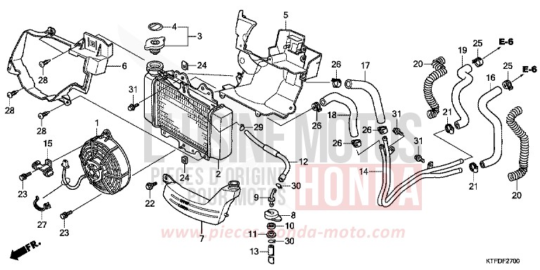 RADIATEUR de SH125 PEARL COOL WHITE (NHA16) 2011