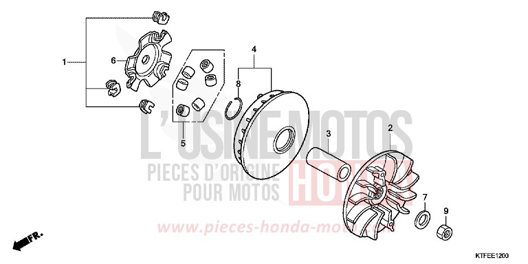COTE SECONDAIRE de SH125 PEARL COOL WHITE (NHA16) 2012