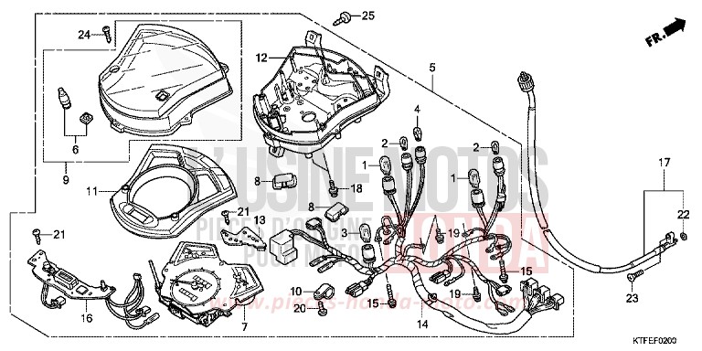 COMPTEUR de SH125 PEARL COOL WHITE (NHA16) 2012