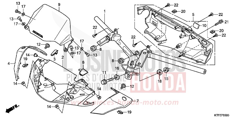 TUYAU DE GUIDON/REVETEMENT DE GUIDON de SH125 PEARL COOL WHITE (NHA16) 2012