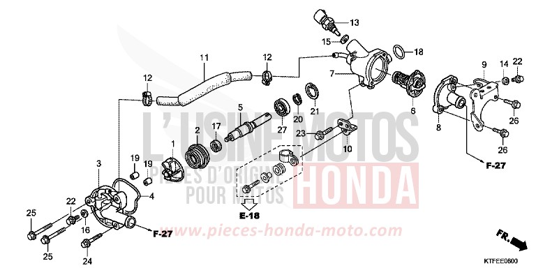 POMPE A EAU de SH125 PEARL COOL WHITE (NHA16) 2012