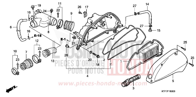 FILTRE A AIR de SH125 PEARL HAVANA BROWN (YR284) 2007