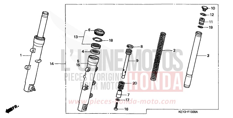 FOURCHETTE AVANT de Pantheon ACCURATE SILVER METALLIC (NH146) de 2001