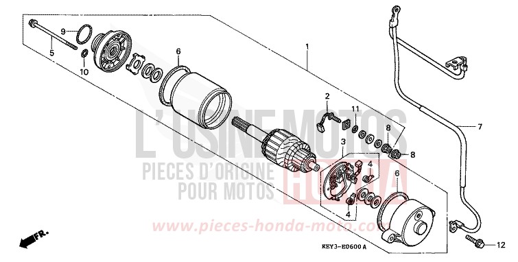 MOTEUR DE DEMARRAGE de Pantheon FORCE SILVER METALLIC (NH411) de 2002
