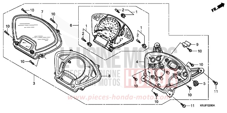 COMPTEUR DE VITESSE (FES1253-5) (FES1503-5) de Pantheon INTERSTELLAR BLACK METALLIC (NHA12) de 2003