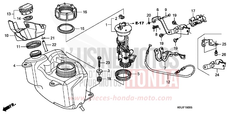 RESERVOIR A CARBURANT de Pantheon INTERSTELLAR BLACK METALLIC (NHA12) de 2003