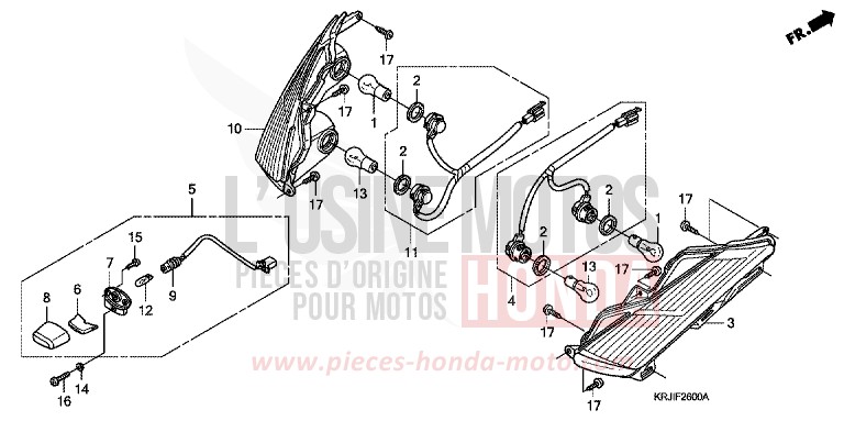 FEUX COMBINES ARRIERE (FES1253-5) (FES1503-5) de Pantheon INTERSTELLAR BLACK METALLIC (NHA12) de 2003
