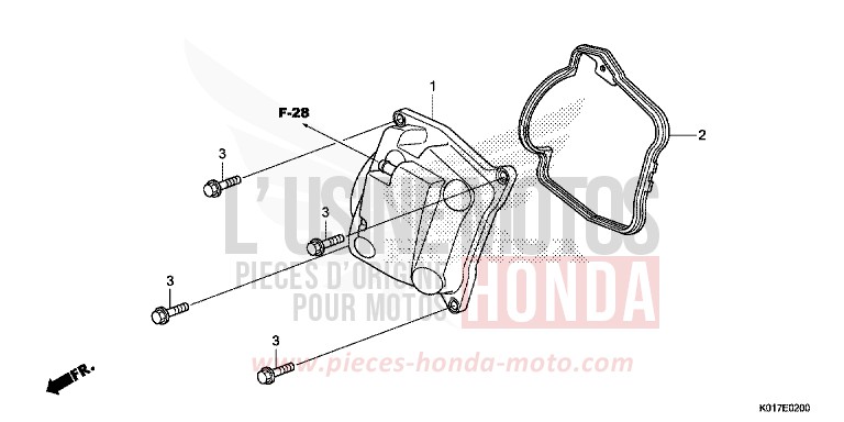 COUVERCLE DE CULASSE de SH125 PEARL SIENA RED (R320) 2013
