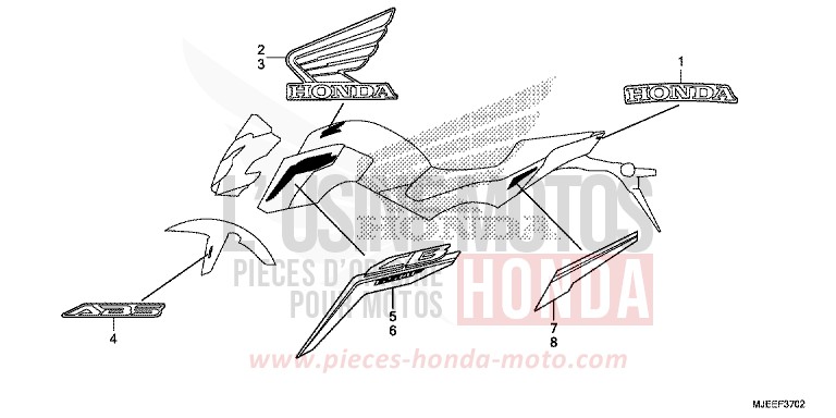 MARQUE (3) de CB650F PEARL METALLOID WHITE (NHA96) de 2017