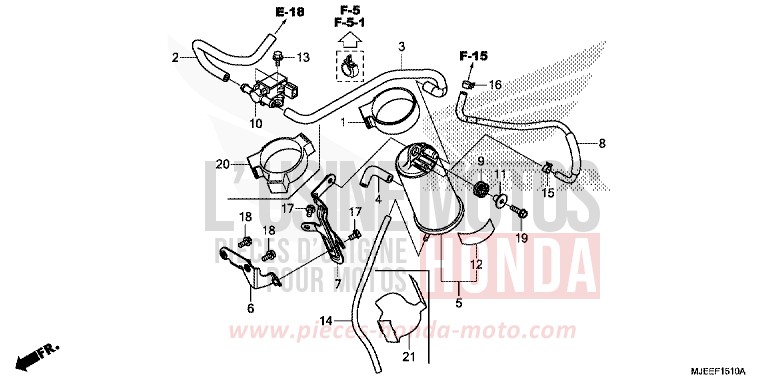 CUVETTE de CB650F CANDY CHROMOSPHERE RED (R381) 2018