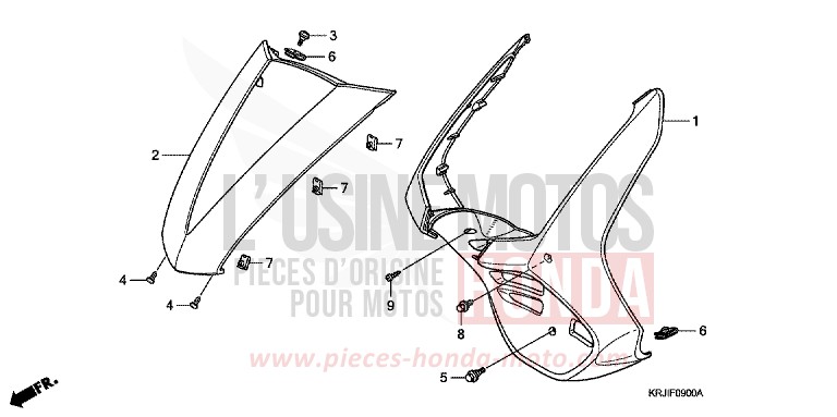 GAINE DE PROTECTION AVANT (FES1253-5) (FES1503-5) de Pantheon CANDY CALCUTTA RED (R277) 2003