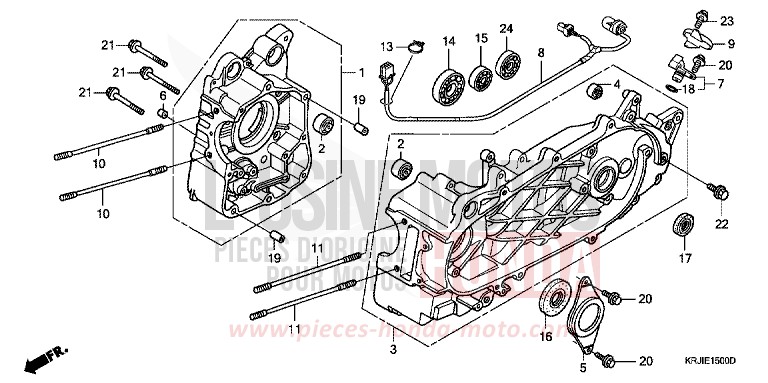 CARTER MOTEUR (FES1253-5) (FES1503-5) de Pantheon INTERSTELLAR BLACK METALLIC (NHA12) 2003