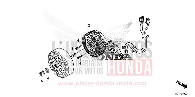 DEMARREUR GENERATEUR AC de SH125 M00NDUST SILVER METALLIC (NHB29) de 2013