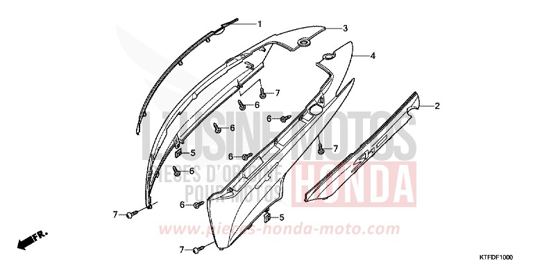 HOUSSE DE CARROSSERIE de SH125 PEARL COOL WHITE (NHA16) 2011