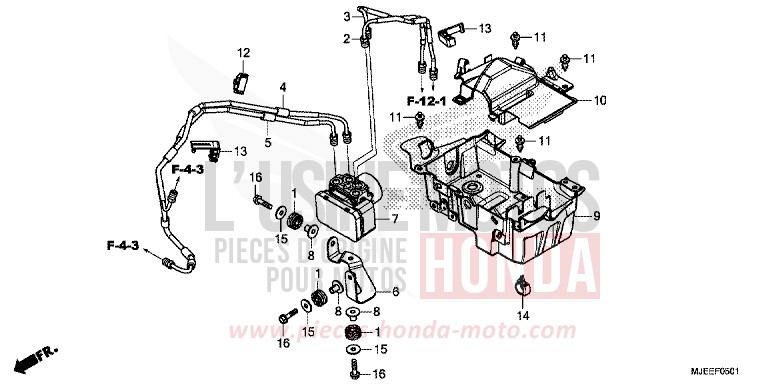 MODULATEUR ABS/BAC (2) de CB650F PEARL METALLOID WHITE (NHA96) 2018