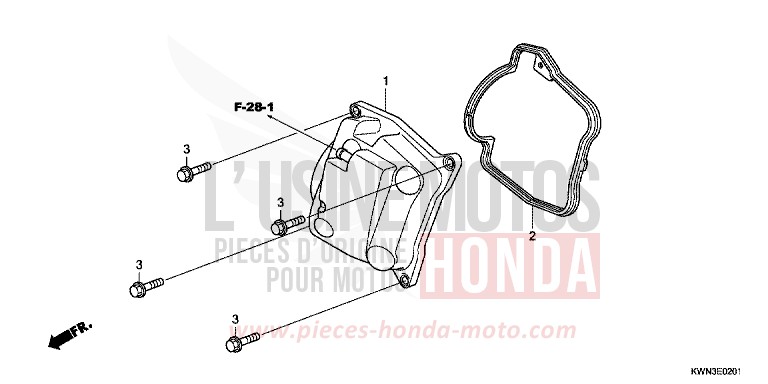 COUVERCLE DE CULASSE (WW125EX2C/EX2D/EX2E/D) de PCX PETROL BLUE METALLIC (B183) de 2013