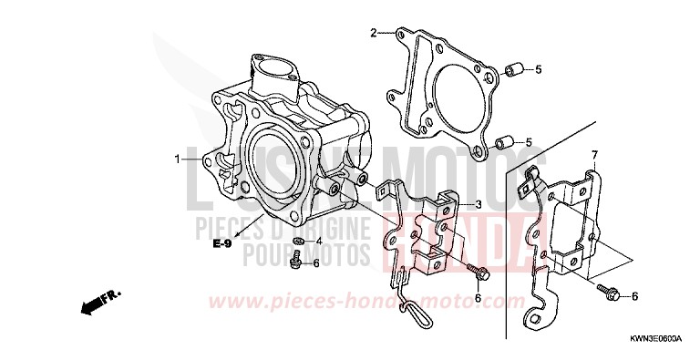 CYLINDRE de PCX PEARL HIMALAYAS WHITE (NHA87) de 2012