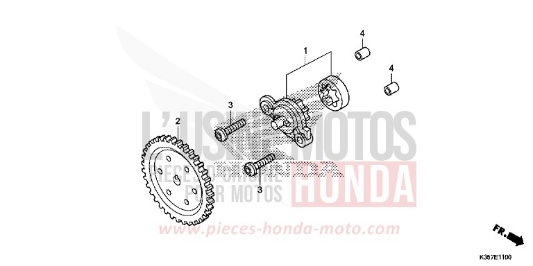 POMPE A HUILE de PCX PEARL SIENA RED (R320) de 2015