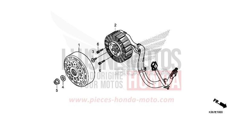 DEMARREUR GENERATEUR AC de PCX MAT CARBONIUM GRAY METALLIC (NHB52) de 2017