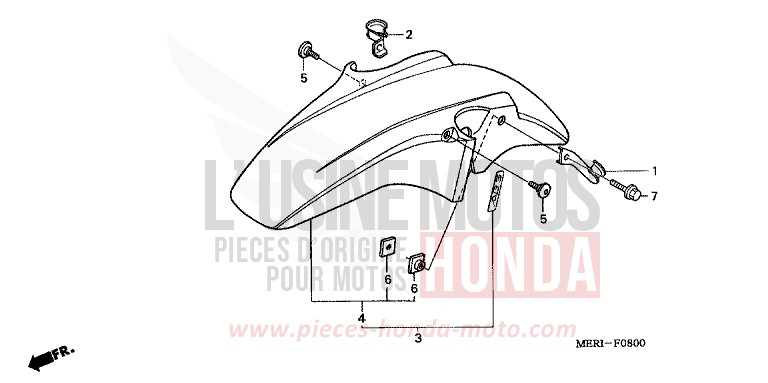 AILE AVANT de CBF600N FORCE SILVER METALLIC (NH411) 2005