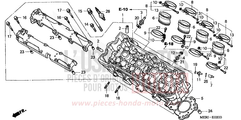 CULASSE de CBF600N NORTH POLE BLUE METALLIC (PB342) 2005