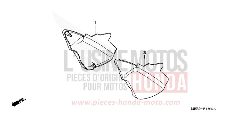 COUVERCLE LATERAL de CBF600N NORTH POLE BLUE METALLIC (PB342) 2005