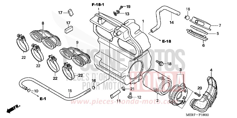 FILTRE A AIR (1) de CBF600N FORCE SILVER METALLIC (NH411D) 2006