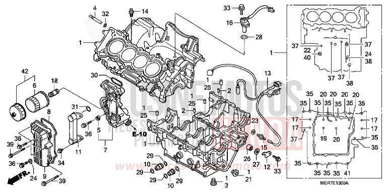 CARTER MOTEUR (CBF600S6/SA6/N6/NA6) de CBF600N INTERSTELLAR BLACK METALLIC (NHA12D) 2006