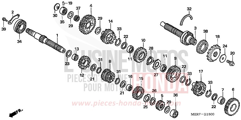 BOITE DE VITESSES (CBF600S6/SA6/N6/NA6) de CBF600N INTERSTELLAR BLACK METALLIC (NHA12D) 2006