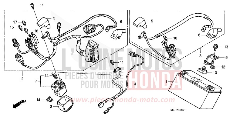 BATTERIE (CBF600S8/SA8/N8/NA8) de CBF600N QUASAR SILVER METALLIC (NHA48) 2008