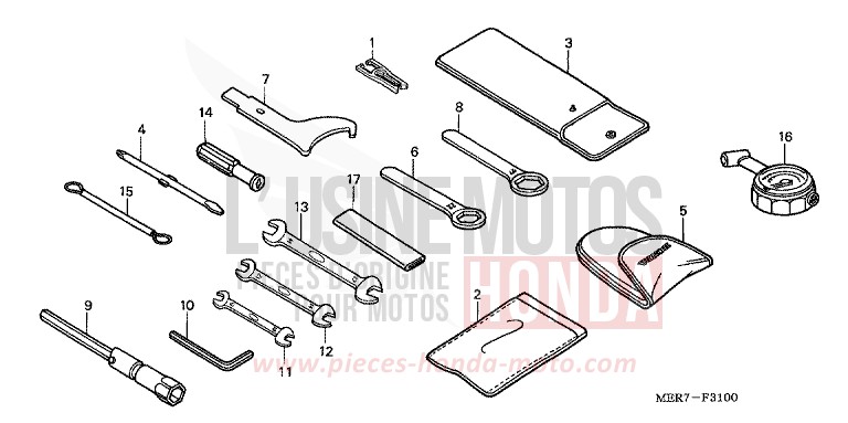 OUTILS de CBF600N QUASAR SILVER METALLIC (NHA48) 2008