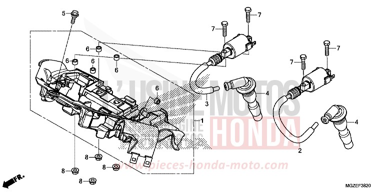 BOBINE D'ALLUMAGE de CB500F PEARL HIMALAYAS WHITE (NHA87) de 2013
