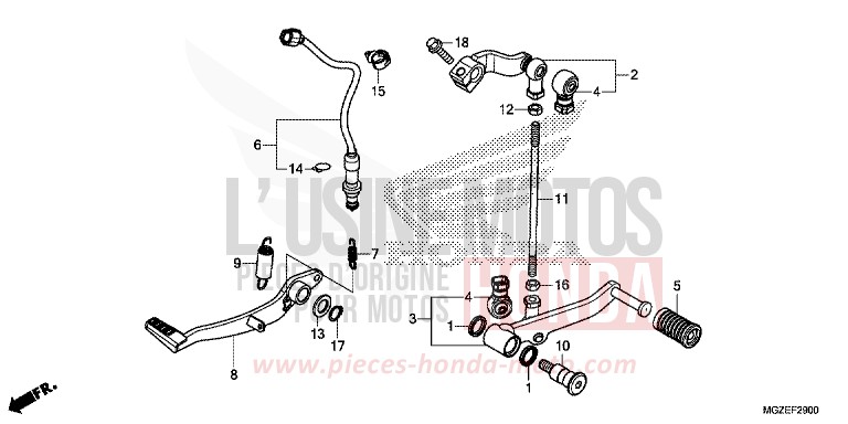 PEDALE de CB500F CANDY RUBY RED (R4) 2014